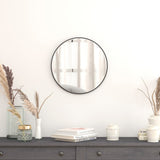 English Elm 20" Round Metal Framed Wall Mirror - Large Accent Mirror for Bathroom, Vanity, Entryway, Dining Room, & Living Room