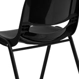 English Elm Commercial Grade Series 661 lb. Capacity Ergonomic Shell Stack Chair with Frame and 16'' Seat Height