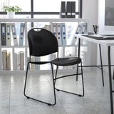 880 lb. Capacity Stack Chair with Compact Design and Powder Coated Frame