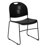 English Elm Commercial Grade Series 880 lb. Capacity Ultra-Compact Stack Chair with Powder Coated Frame