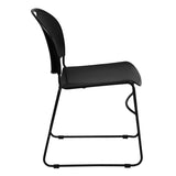 English Elm Commercial Grade Series 880 lb. Capacity Ultra-Compact Stack Chair with Powder Coated Frame