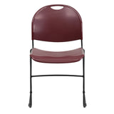 English Elm Commercial Grade Series 880 lb. Capacity Ultra-Compact Stack Chair with Black Powder Coated Frame