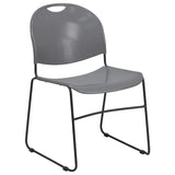 English Elm Commercial Grade Series 880 lb. Capacity Ultra-Compact Stack Chair with Black Powder Coated Frame