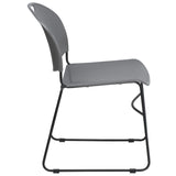 English Elm Commercial Grade Series 880 lb. Capacity Ultra-Compact Stack Chair with Black Powder Coated Frame