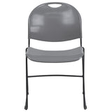 English Elm Commercial Grade Series 880 lb. Capacity Ultra-Compact Stack Chair with Black Powder Coated Frame