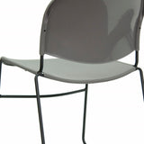 English Elm Commercial Grade Series 880 lb. Capacity Ultra-Compact Stack Chair with Black Powder Coated Frame