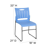 English Elm Commercial Grade Series 881 lb. Capacity Sled Base Stack Chair with Air-Vent Back