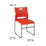 English Elm Commercial Grade Series 881 lb. Capacity Sled Base Stack Chair with Air-Vent Back