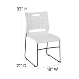 English Elm Commercial Grade Series 881 lb. Capacity Sled Base Stack Chair with Air-Vent Back