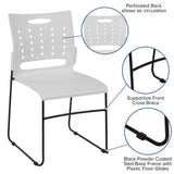 English Elm Commercial Grade Series 881 lb. Capacity Sled Base Stack Chair with Air-Vent Back