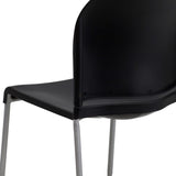 English Elm Commercial Grade Series 880 lb. Capacity Full Back Contoured Stack Chair with Gray Powder Coated Sled Base