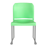 English Elm Commercial Grade Series 880 lb. Capacity Full Back Contoured Stack Chair with Gray Powder Coated Sled Base