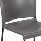 English Elm Commercial Grade Series 880 lb. Capacity Full Back Contoured Stack Chair with Black Powder Coated Sled Base