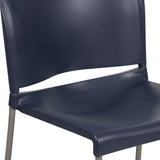 English Elm Commercial Grade Series 880 lb. Capacity Full Back Contoured Stack Chair with Gray Powder Coated Sled Base