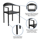 English Elm Commercial Grade Series 1000 lb. Capacity Plastic Cafe Stack Chair