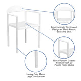 English Elm Commercial Grade Series 1000 lb. Capacity Plastic Cafe Stack Chair