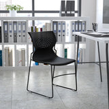 English Elm Commercial Grade Series 661 lb. Capacity Full Back Stack Chair with Powder Coated Frame