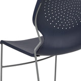 English Elm Commercial Grade Series 661 lb. Capacity Full Back Stack Chair with Gray Powder Coated Frame