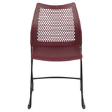 English Elm Commercial Grade Series 661 lb. Capacity Stack Chair with Air-Vent Back and Black Powder Coated Sled Base