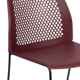 English Elm Commercial Grade Series 661 lb. Capacity Stack Chair with Air-Vent Back and Black Powder Coated Sled Base