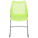 English Elm Commercial Grade Series 661 lb. Capacity Stack Chair with Air-Vent Back and Gray Powder Coated Sled Base