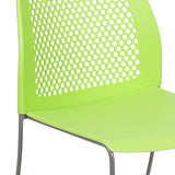 English Elm Commercial Grade Series 661 lb. Capacity Stack Chair with Air-Vent Back and Gray Powder Coated Sled Base