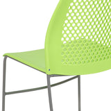 English Elm Commercial Grade Series 661 lb. Capacity Stack Chair with Air-Vent Back and Gray Powder Coated Sled Base