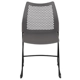 English Elm Commercial Grade Series 661 lb. Capacity Stack Chair with Air-Vent Back and Black Powder Coated Sled Base