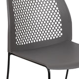 English Elm Commercial Grade Series 661 lb. Capacity Stack Chair with Air-Vent Back and Black Powder Coated Sled Base