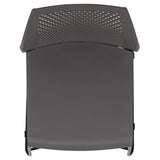 English Elm Commercial Grade Series 661 lb. Capacity Stack Chair with Air-Vent Back and Black Powder Coated Sled Base