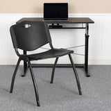 Commercial Stack Chair, 880 lb. Capacity, Ergonomic Design, Polypropylene, Black