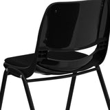 English Elm Commercial Grade Series 880 lb. Capacity Padded Ergonomic Shell Stack Chair with Frame