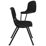 English Elm Commercial Grade Padded Ergonomic Shell Chair with Left Handed Flip-Up Tablet Arm