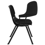 English Elm Commercial Grade Padded Ergonomic Shell Chair with Right Handed Flip-Up Tablet Arm