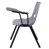 English Elm Commercial Grade Ergonomic Shell Chair with Left Handed Flip-Up Tablet Arm