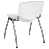 English Elm Commercial Grade Series 880 lb. Capacity Plastic Stack Chair with Titanium Gray Powder Coated Frame