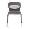 English Elm Commercial Grade Commercial Grade 770 lb. Capacity Ergonomic Stack Chair with Lumbar Support and Silver Steel Frame -