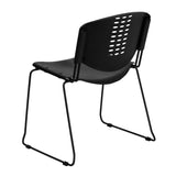 English Elm Commercial Grade Series 400 lb. Capacity Plastic Stack Chair with Frame