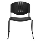 English Elm Commercial Grade Series 400 lb. Capacity Plastic Stack Chair with Frame