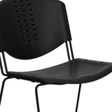 English Elm Commercial Grade Series 400 lb. Capacity Plastic Stack Chair with Frame