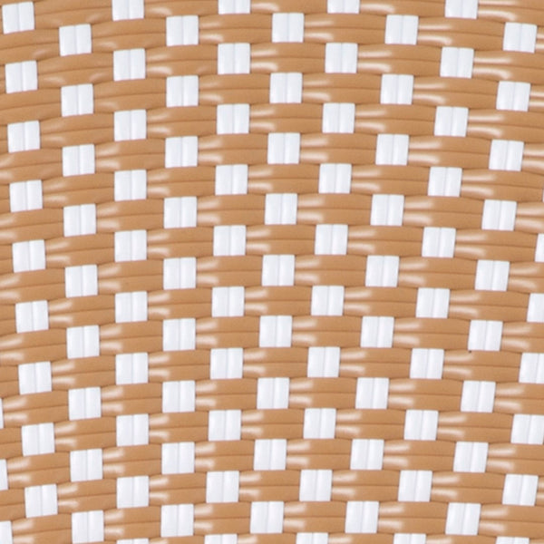 English Elm Commercial Grade - Set of 2 Stackable Indoor/Outdoor French Bistro 26" High Counter Height Stools, Commercial Grade, /White and Light Finish