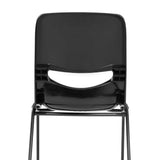 English Elm Commercial Grade Heavy-Duty Flex Comfort Classroom Stack Chair with Powder-Coated Frame and Ergonomic Back and Seat