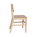 English Elm Commercial Grade - Set of 2 Commercial Cane Rattan Dining and Event Chairs with Solid Wood Frame and Seat,