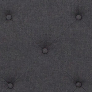 English Elm Twin Size Tufted Upholstered Platform Bed in Fabric