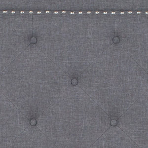 English Elm Twin Size Tufted Upholstered Platform Bed in Fabric