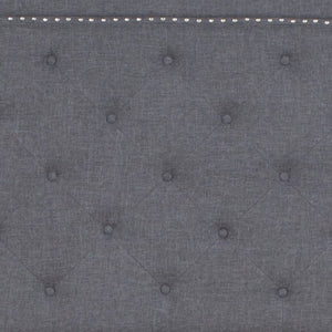 English Elm Full Size Tufted Upholstered Platform Bed in Fabric with 10 Inch CertiPUR-US Certified Pocket Spring Mattress