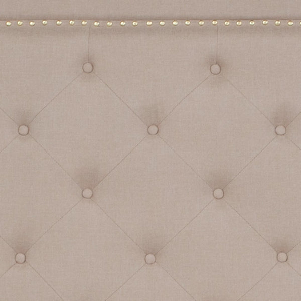 English Elm Full Size Tufted Upholstered Platform Bed in Fabric with 10 Inch CertiPUR-US Certified Pocket Spring Mattress