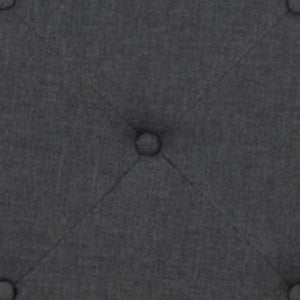 English Elm Twin Size Tufted Upholstered Platform Bed in Fabric with Memory Foam Mattress