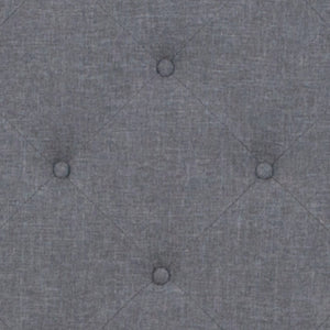 English Elm Twin Size Tufted Upholstered Platform Bed in Fabric with Memory Foam Mattress