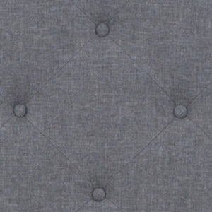 English Elm Twin Size Tufted Upholstered Platform Bed in Fabric with Pocket Spring Mattress